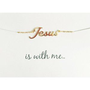 Gold Jesus Necklace - NWT